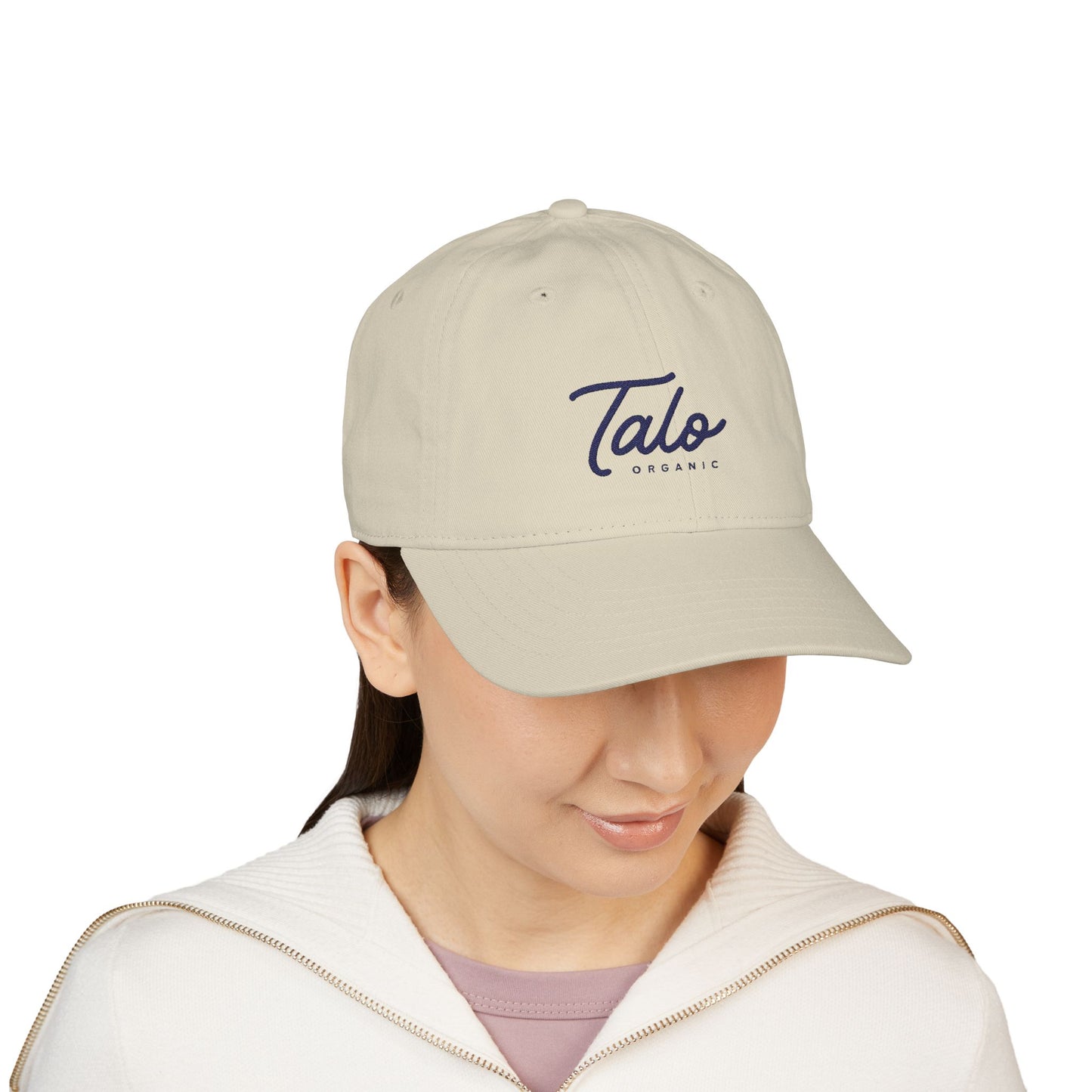 100% Organic Cotton Embroidered Talo Dad Cap