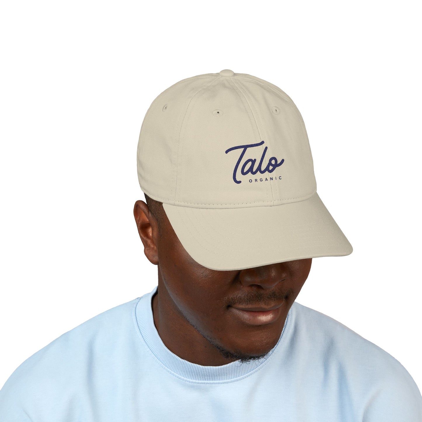 100% Organic Cotton Embroidered Talo Dad Cap
