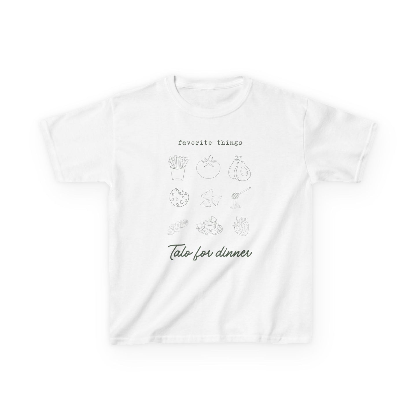 Kids Favorite Things Tee - Cute Graphic T-Shirt for Children, Birthday Gift, Everyday Wear, Party Shirt, Fun Kids Apparel